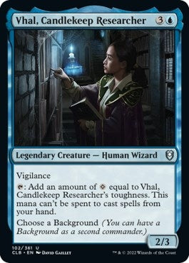 Image for Vhal, Candlekeep Researcher (102) [Commander Legends: Battle for Baldur's Gate]