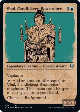 Image for Vhal, Candlekeep Researcher (Showcase) (387) [Commander Legends: Battle for Baldur's Gate]