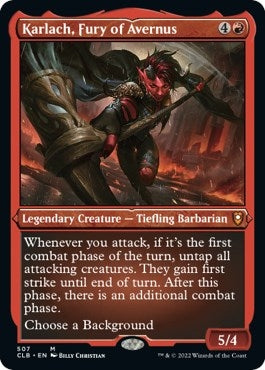 Image for Karlach, Fury of Avernus (Foil Etched) (507) [Commander Legends: Battle for Baldur's Gate]