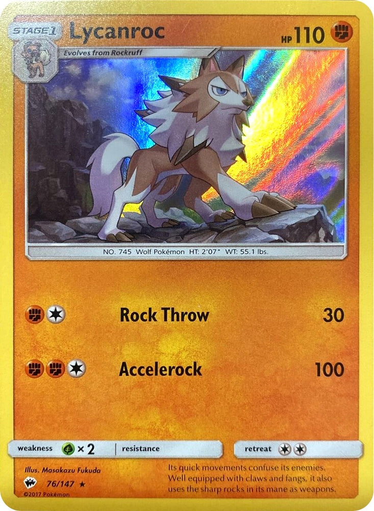 Lycanroc - 76/147 (Water Web Holo) (076/147) (Miscellaneous Cards & Products)