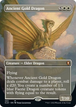 Image for Ancient Gold Dragon (Borderless) (365) [Commander Legends: Battle for Baldur's Gate]
