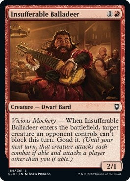 Image for Insufferable Balladeer (184) [Commander Legends: Battle for Baldur's Gate]