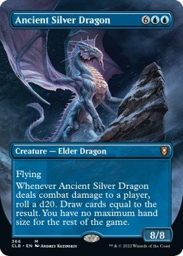 Image for Ancient Silver Dragon (Borderless) (366) [Commander Legends: Battle for Baldur's Gate]