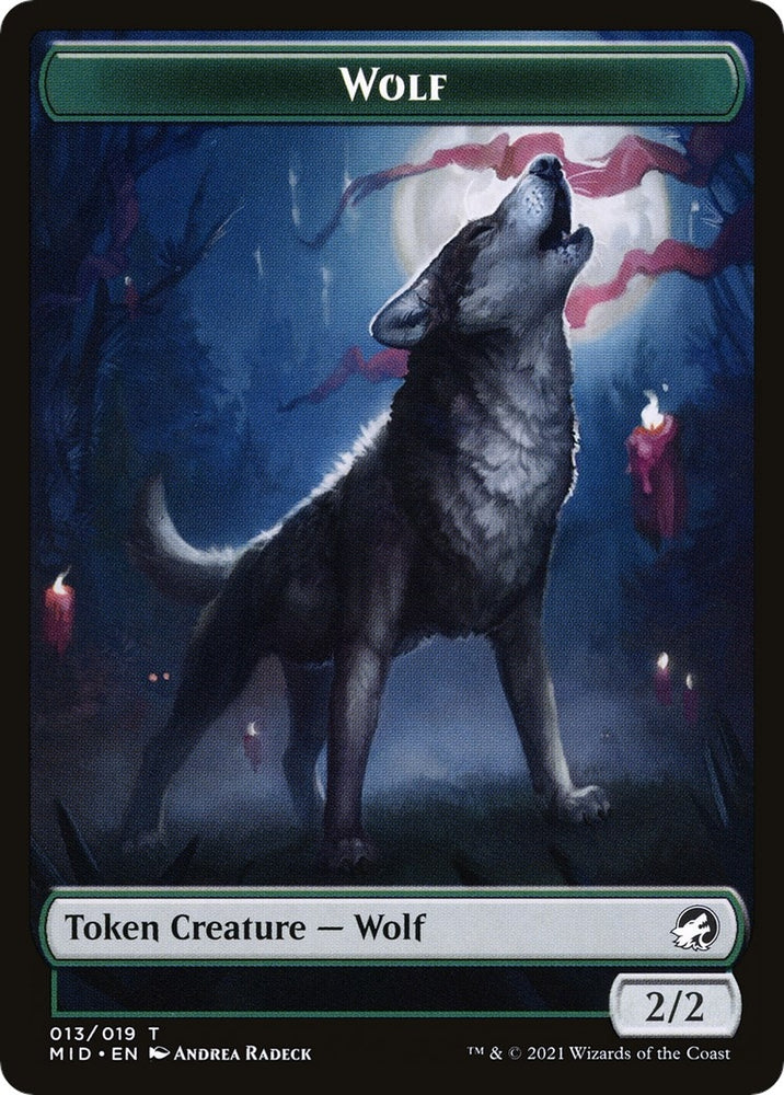 Image for Wolf (013) // Clue (016) Double-Sided Token (Challenger 2022) (13 // 16) [Unique and Miscellaneous Promos]
