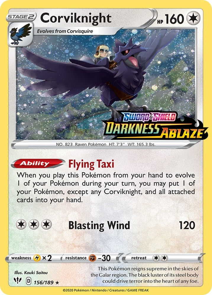 Corviknight - 156/189 (Darkness Ablaze Stamped) (156/189) (Miscellaneous Cards & Products)