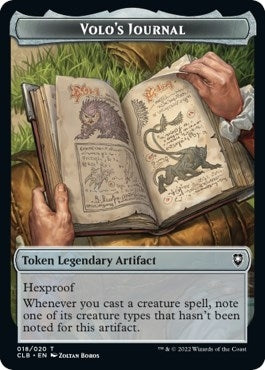 Image for Volo's Journal Token (18) [Commander Legends: Battle for Baldur's Gate]