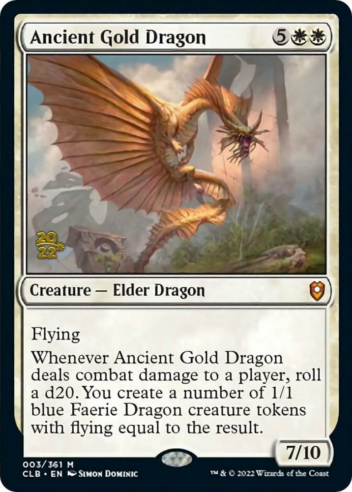 Image for Ancient Gold Dragon (3) [Prerelease Cards]