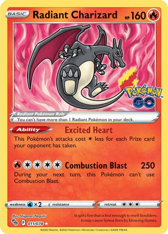 Image for Radiant Charizard (011/078) [Pokemon GO]