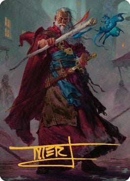 Image for Elminster Art Card (64/81) (Gold-Stamped Signature) (64) [Art Series: Commander Legends: Battle for Baldur's Gate]