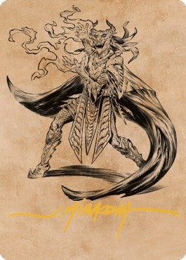 Image for Livaan, Cultist of Tiamat Art Card (Gold-Stamped Signature) (55) [Art Series: Commander Legends: Battle for Baldur's Gate]
