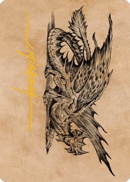 Image for Ancient Brass Dragon Art Card (49/81) (Gold-Stamped Signature) (49) [Art Series: Commander Legends: Battle for Baldur's Gate]