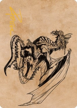 Image for Ancient Silver Dragon Art Card (47/81) (Gold-Stamped Signature) (47) [Art Series: Commander Legends: Battle for Baldur's Gate]