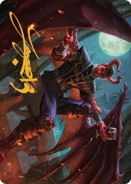 Image for Raphael, Fiendish Savior Art Card (40/81) (Gold-Stamped Signature) (40) [Art Series: Commander Legends: Battle for Baldur's Gate]