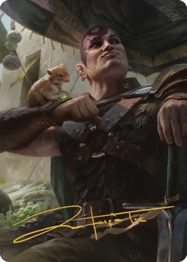Image for Minsc & Boo, Timeless Heroes Art Card (38/81) (Gold-Stamped Signature) (38) [Art Series: Commander Legends: Battle for Baldur's Gate]