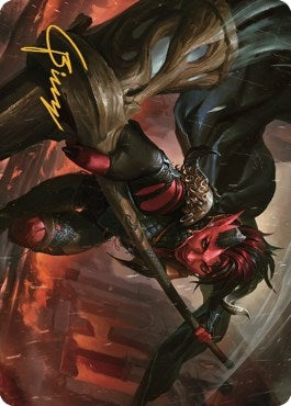 Image for Karlach, Fury of Avernus Art Card (34/81) (Gold-Stamped Signature) (34) [Art Series: Commander Legends: Battle for Baldur's Gate]
