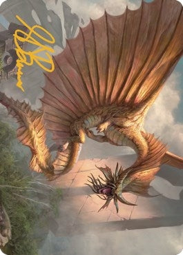 Image for Ancient Gold Dragon Art Card (28/81) (Gold-Stamped Signature) (28) [Art Series: Commander Legends: Battle for Baldur's Gate]