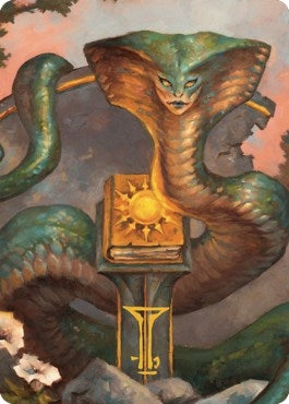 Image for Guardian Naga Art Card (Gold-Stamped Signature) (16) [Art Series: Commander Legends: Battle for Baldur's Gate]