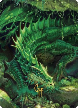 Image for Adult Green Dragon Art Card (Gold-Stamped Signature) (1) [Art Series: Commander Legends: Battle for Baldur's Gate]