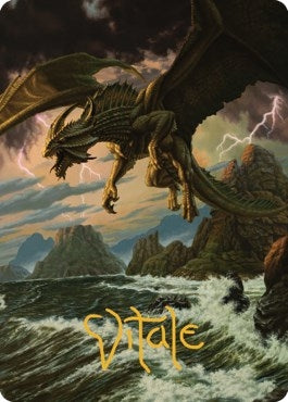 Image for Ancient Bronze Dragon Art Card (3/81) (Gold-Stamped Signature) (3) [Art Series: Commander Legends: Battle for Baldur's Gate]