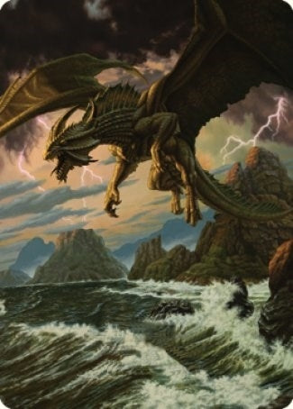 Image for Ancient Bronze Dragon Art Card (3/81) (3) [Art Series: Commander Legends: Battle for Baldur's Gate]