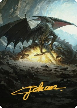 Image for Ancient Copper Dragon Art Card (4/81) (Gold-Stamped Signature) (4) [Art Series: Commander Legends: Battle for Baldur's Gate]