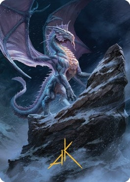Image for Ancient Silver Dragon Art Card (6/81) (Gold-Stamped Signature) (6) [Art Series: Commander Legends: Battle for Baldur's Gate]