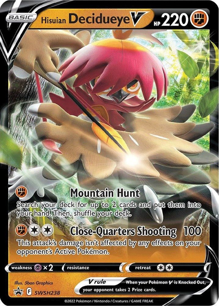 Image for Hisuian Decidueye V - SWSH238 (SWSH238) [SWSH: Sword & Shield Promo Cards]