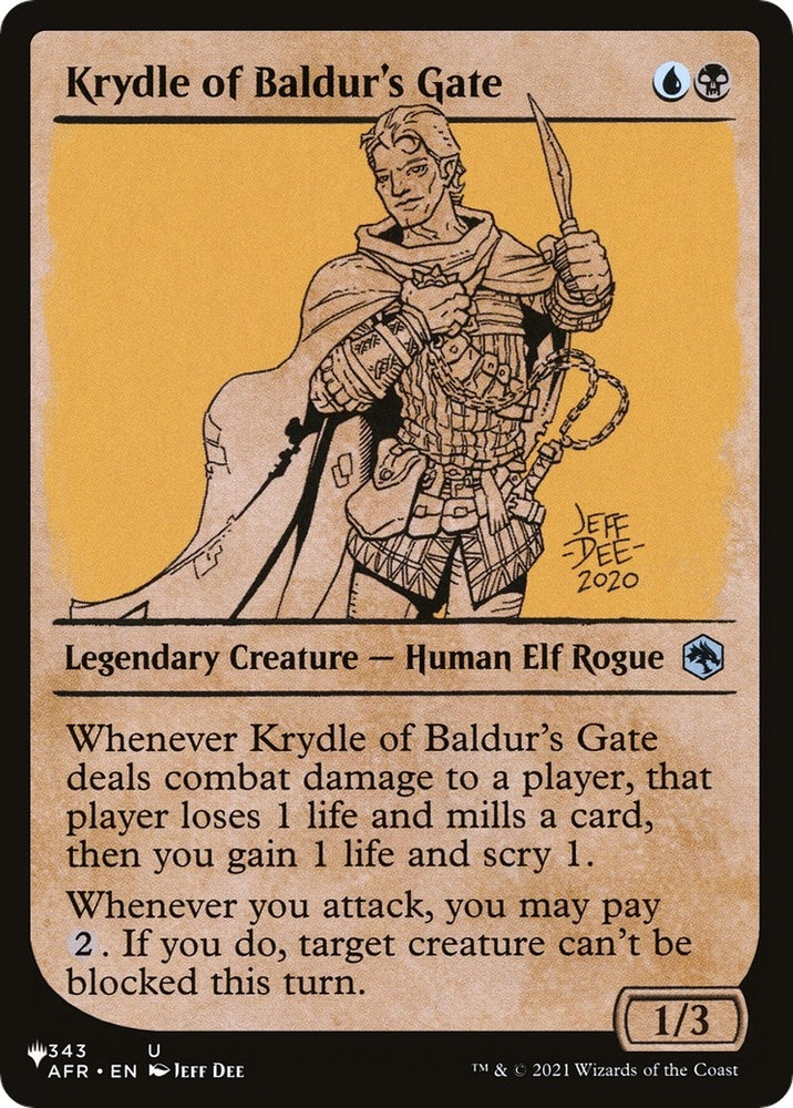 Image for Krydle of Baldur's Gate (Showcase) (343) [The List Reprints]