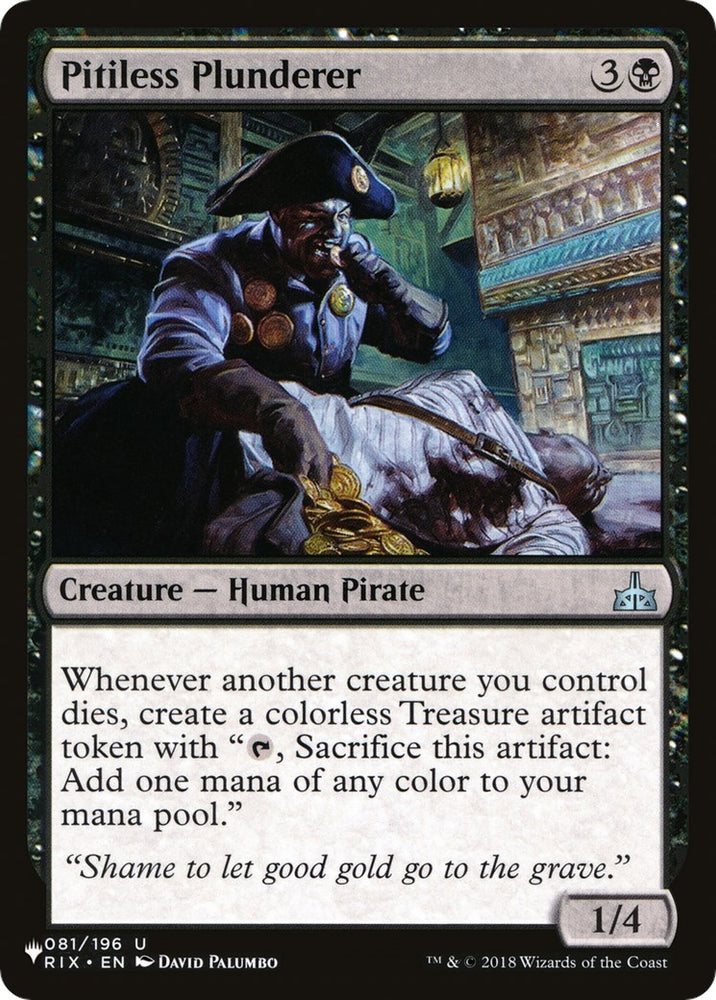 Image for Pitiless Plunderer (81) [The List Reprints]