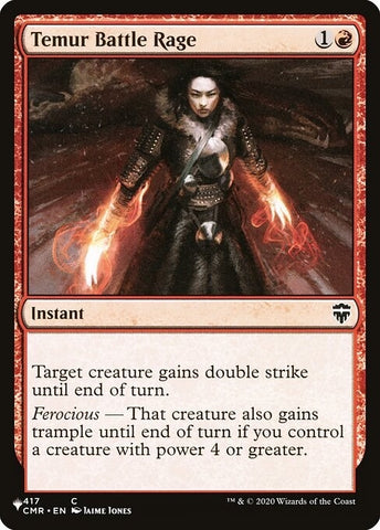 Image for Temur Battle Rage (CMR) (417) [The List Reprints]