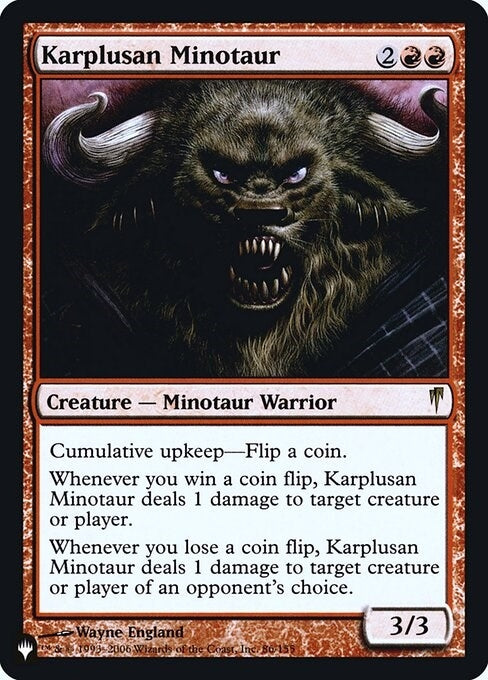 Image for Karplusan Minotaur (86) [The List Reprints]