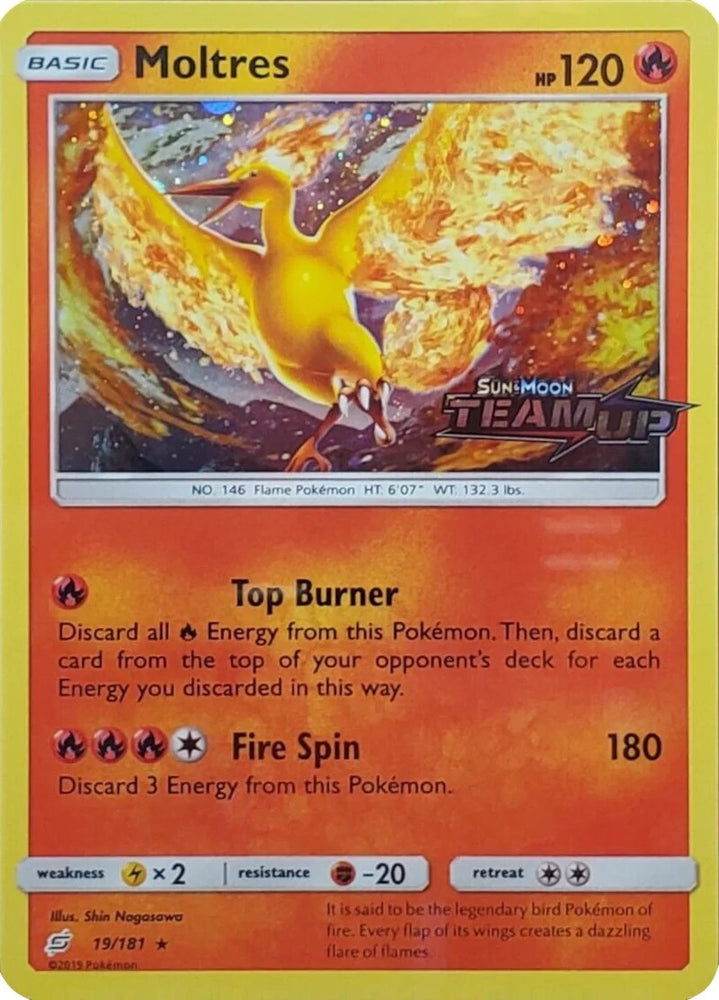 Moltres - 19/181 (Team Up Stamped) (019/181) (Miscellaneous Cards & Products)