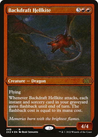 Image for Backdraft Hellkite (Foil Etched) (449) [Double Masters 2022]