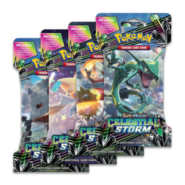 Celestial Storm Sleeved Booster Pack Art Bundle [Set of 4] [SM - Celestial Storm]