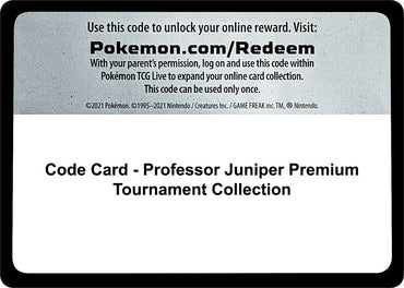 Image for Code Card - Professor Juniper Premium Tournament Collection - Pokemon