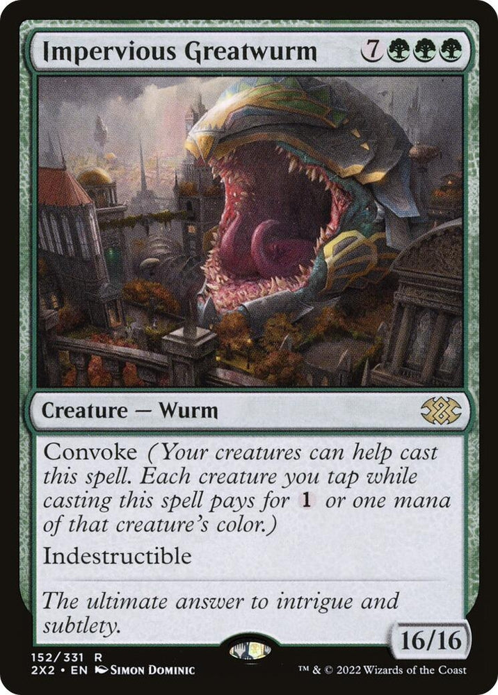 Image for Impervious Greatwurm (152) [Double Masters 2022]