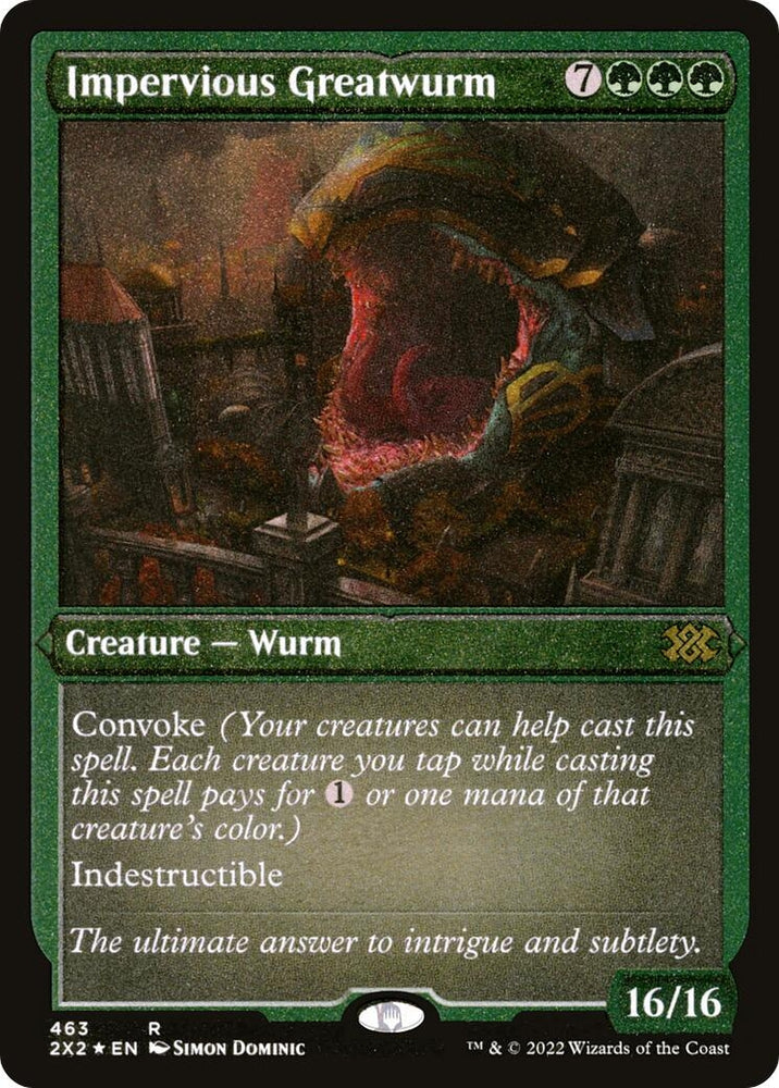 Image for Impervious Greatwurm (Foil Etched) (463) [Double Masters 2022]