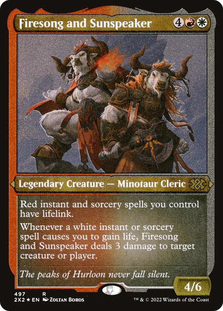 Image for Firesong and Sunspeaker (Foil Etched) (497) [Double Masters 2022]