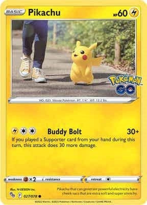 Image for Pikachu (27) (027/078) [Pokemon GO]