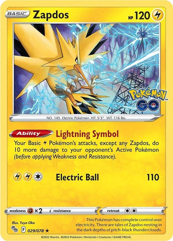 Image for Zapdos (029/078) [Pokemon GO]