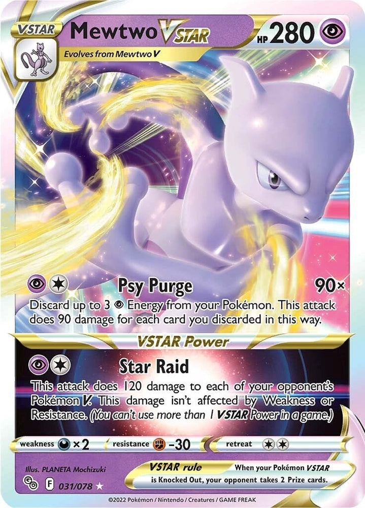 Image for Mewtwo VSTAR (031/078) [Pokemon GO]