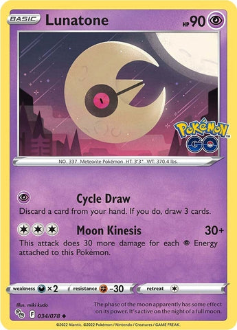 Image for Lunatone (034/078) [Pokemon GO]