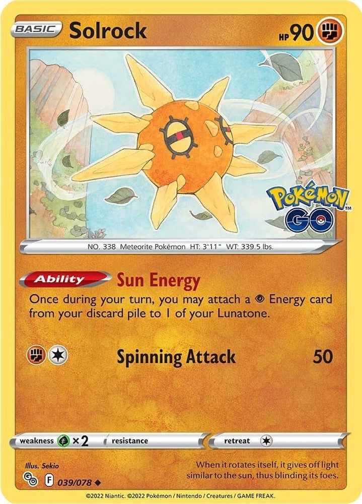 Image for Solrock (039/078) [Pokemon GO]