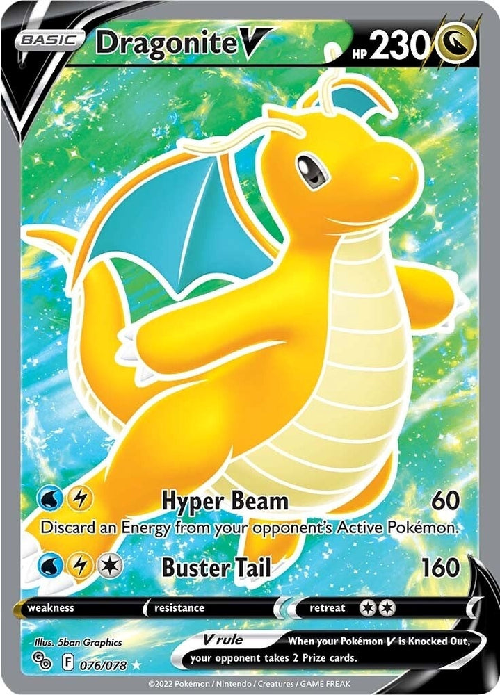 Image for Dragonite V (Full Art) (076/078) [Pokemon GO]