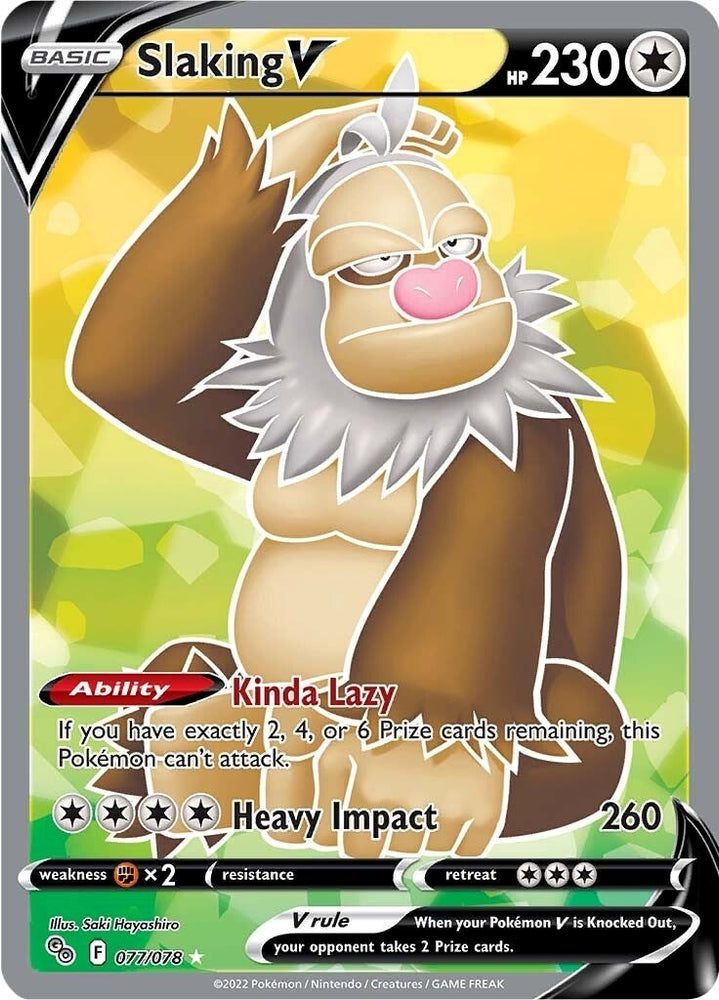 Image for Slaking V (Full Art) (077/078) [Pokemon GO]