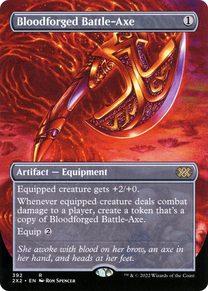 Image for Bloodforged Battle-Axe (Borderless) (392) [Double Masters 2022]