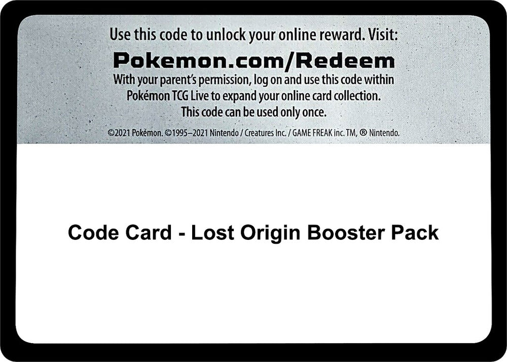 Image for Code Card - Lost Origin Booster Pack - Pokemon