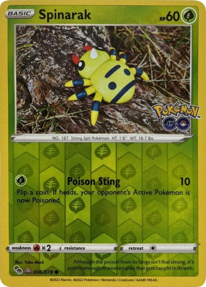 Image for Spinarak (Peelable Ditto) (006/078) [Pokemon GO]