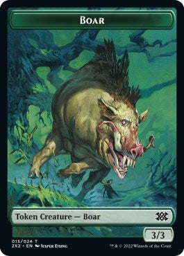 Image for Boar // Treasure Double-Sided Token (15 // 22) [Double Masters 2022]