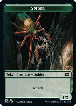Image for Spider // Spirit (008) Double-Sided Token (18 // 8) [Double Masters 2022]